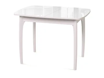 Стол DikLine M40 белый/стекло белое optiwhite