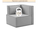 Мягкое дизайнерское кресло-кровать Слайд/Slide серый арт. 1560007