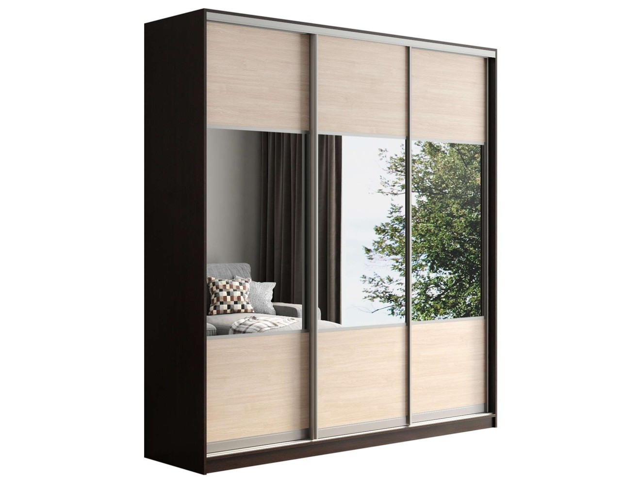 Шкаф купе 3-х дверный Бавария 2300