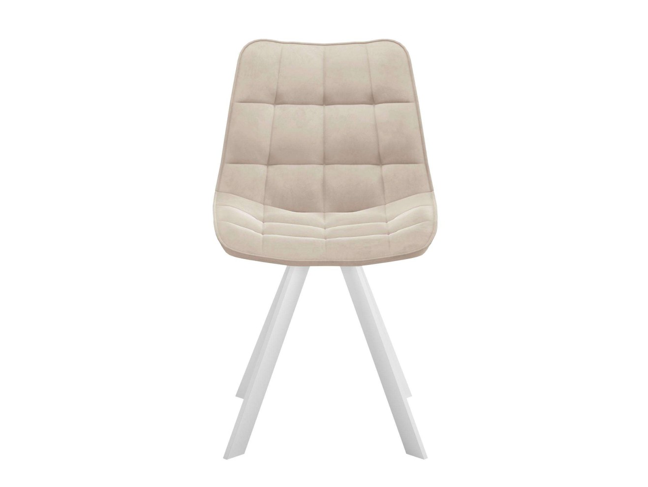 Стул DikLine 229 поворотный, B03 BEIGE, ножки белые