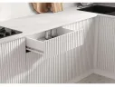 Кухня Оливия NEW 3,0х1,8/1080м (490), компоновка №4, Белый снег софтй/Графит арт. 1533709