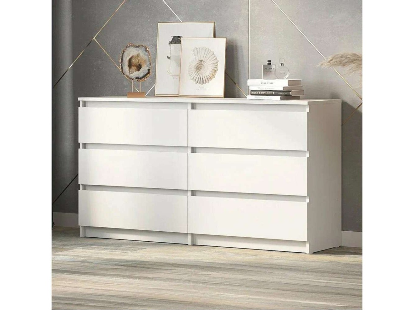 Комод с ящиками 1,38м Денвер, белый