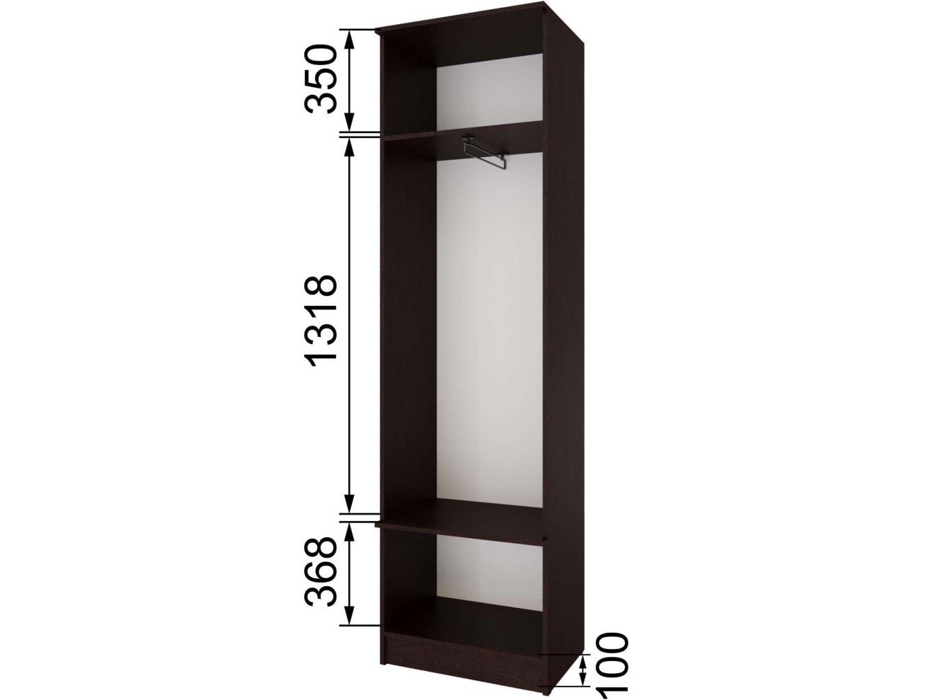 Кано Шкаф 0,6 КПШ-1 венге/дуб крафт золотой арт. 1358741