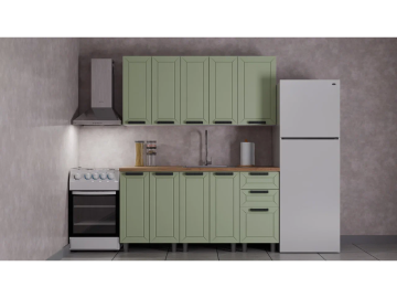 ГК Аленушка 1,6м  Лилия Фиcташка/Фисташка,скоба черный,черный