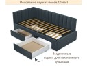 Мягкая кровать-тахта Milena 900 маренго с ящиками