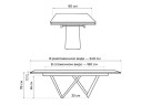 Бор 180(240)x90 cold jade / черный Керамический стол