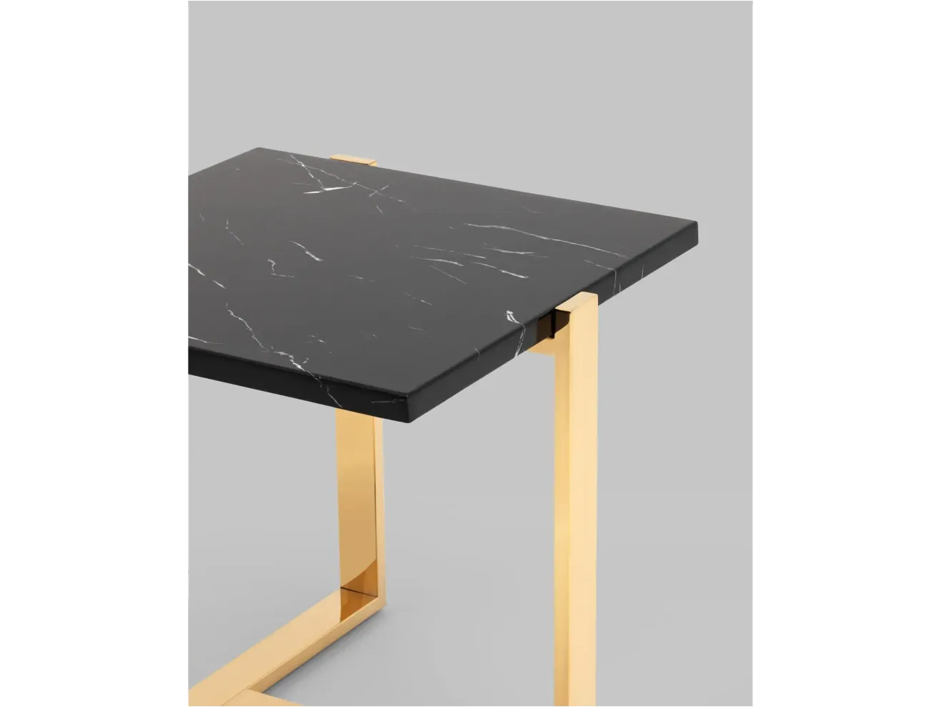 Журнальный столик STOOL GROUP Тоби 61*61 Черный мрамор/Золото арт. 1568183