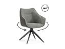 Kansas gray / graphite gray / black Стул на металлокаркасе