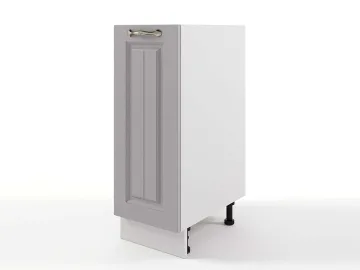 Шкаф напольный Мария 300х820х476 Сталь/ Белый