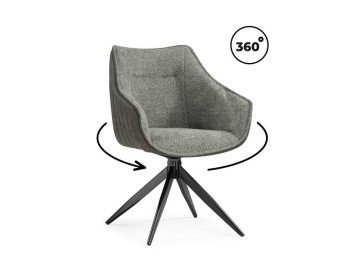 Kansas gray / graphite gray / black Стул на металлокаркасе