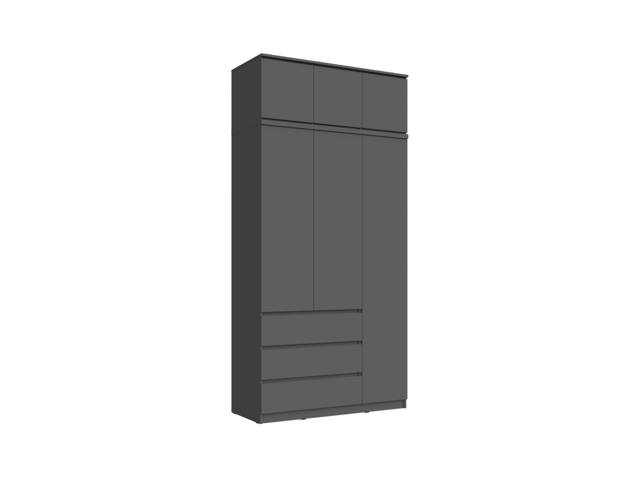 Челси Шкаф 1200 + антресоль 1200 (Графит, Графит) арт. 1091453