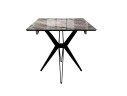 Стол DikLine DKS140 керамика Venetian Brown Light глянец, подстолье черное, опоры черные (2уп.) арт. 1248657