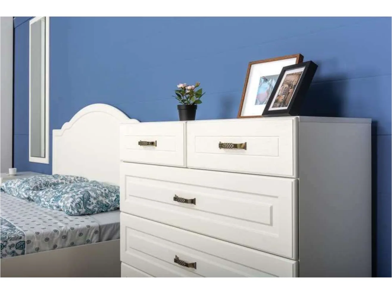 Спальня Ливерпуль вар.8 Белый/Ясень ваниль арт. 42812