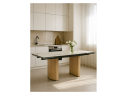 Монерон 180(240)x90 calacatta gold / дуб монтана Керамический стол