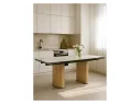 Монерон 180(240)x90 calacatta gold / дуб монтана Керамический стол арт. 1533371