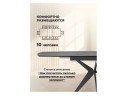 Риполь 160(205)х89 larka grey / черный Керамический стол