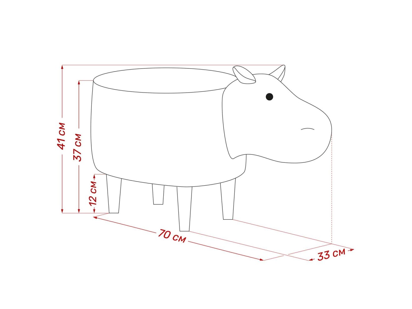 Пуф Leset Hippo COMBI арт. 636777