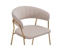 Kamelia 1 beige / gold Стул на металлокаркасе