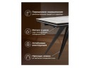 Дарвин 160(220)х89 белый с прожилками gilt white / черный Керамический стол