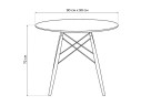 Table 90 white / wood Стол деревянный