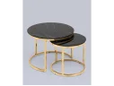 Набор журнальных столиков STOOL GROUP Селена 60 и 45 см Черный мрамор/Зол арт. 1568181