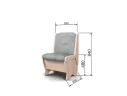 Скамья Лотос 550 / Ясень светлый / Велюр Графит арт. 1149705
