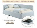 Мягкая кровать-тахта Kapri 1200 мята пастель c подъемным механизмом