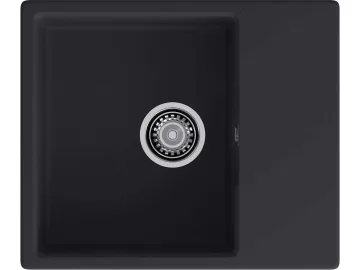 Мойка 580 GF-Urban 658L 1-чаша+крыло 580*490 черный