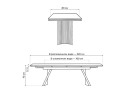 Вейв 160(220)х89 larka grey / черный Керамический стол арт. 1258509