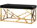 Банкетка-скамейка Stool Group АРТ ДЕКО Вельвет черный/Сталь золото  Mebel арт. 1580599