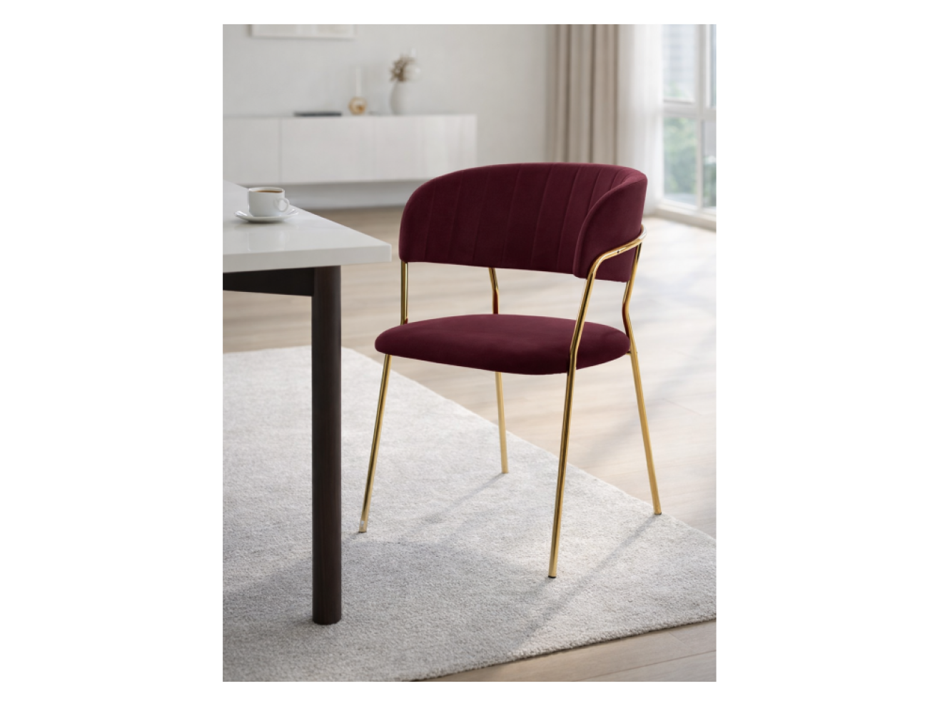 Kamelia 1 wine red / gold Стул на металлокаркасе