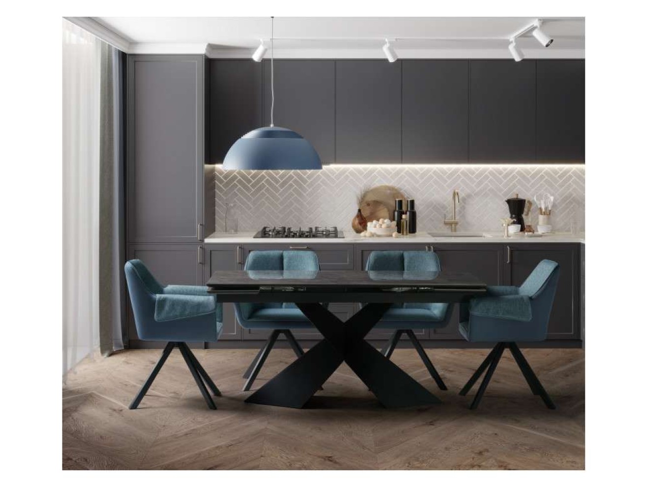 Каита neptun 35 / flex 754 / черный Стул на металлокаркасе