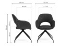 Memfis graphite / black Стул на металлокаркасе