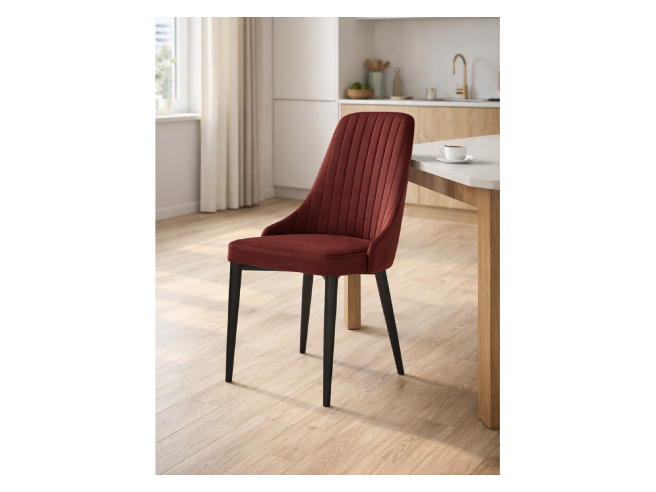 Kora wine red / black Стул на металлокаркасе
