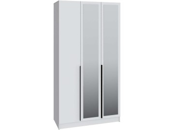 Шкаф Мадрид (1,2) с 3 ящ. внутри с зеркалом, Белый