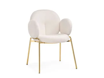 Kalipso white / gold Стул на металлокаркасе