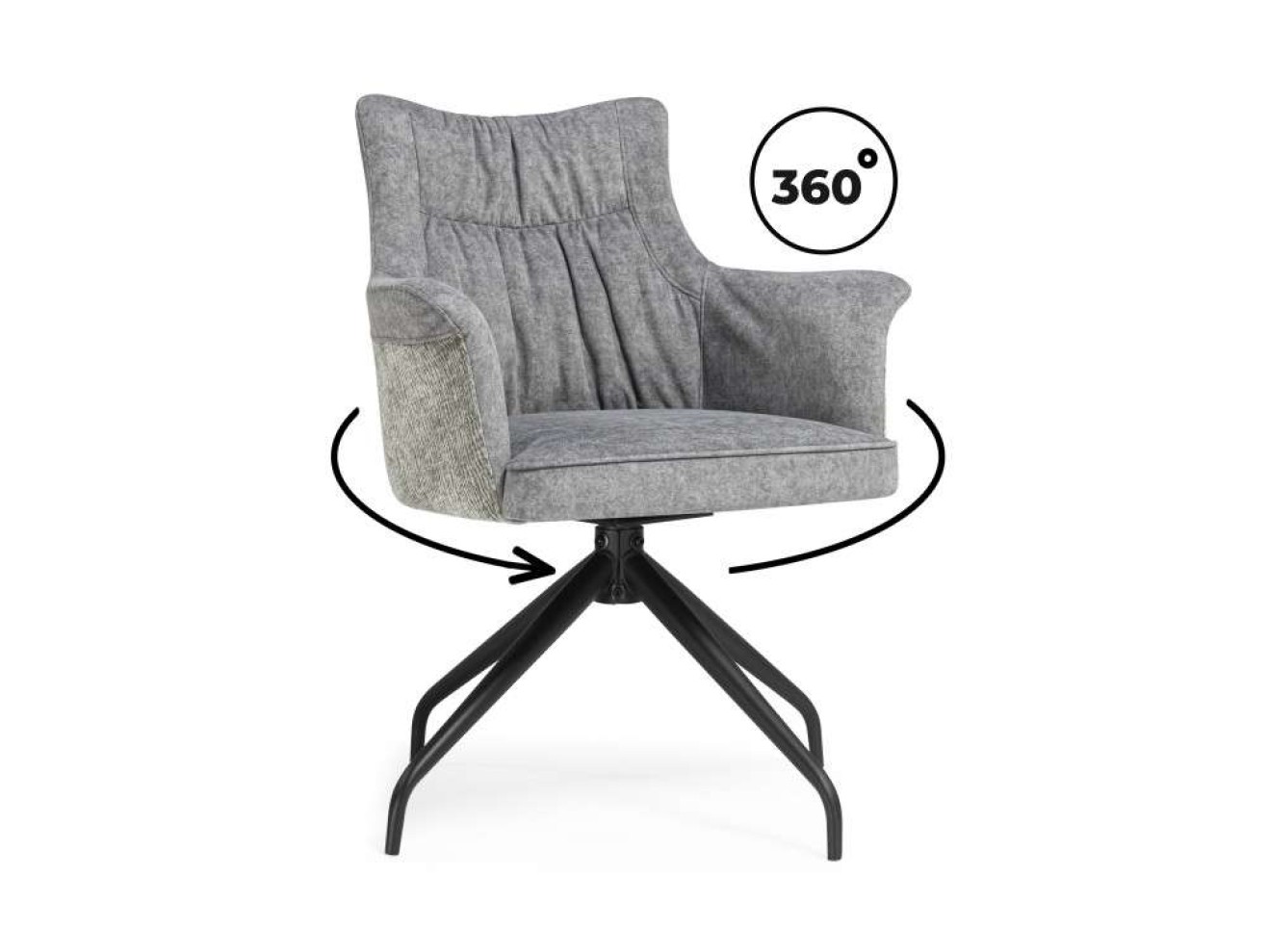 Kaser 360 крутящийся grey / black Стул на металлокаркасе