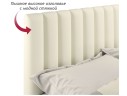 Мягкая кровать Olivia 1600 бежевая с ящиками