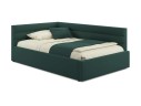 Мягкая кровать-тахта Aura 1200 изумруд с подъемным механизмом
