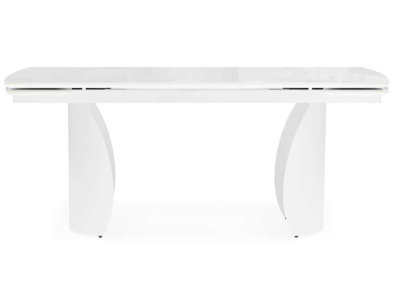 Готланд 180(240)x90 statuario titan gloss / белый Керамический стол
