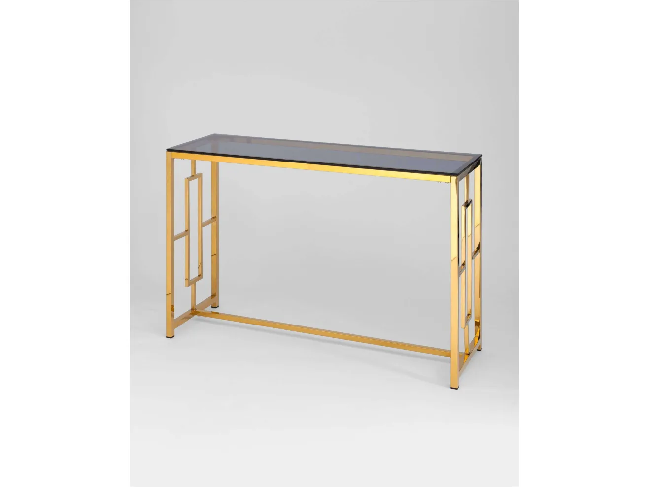 Консоль Stool Group БРУКЛИН 120х40 Стекло smoke/Сталь золото арт. 1598821