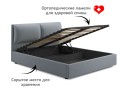 Мягкая кровать Vita 1600 серая с подъемным механизмом
