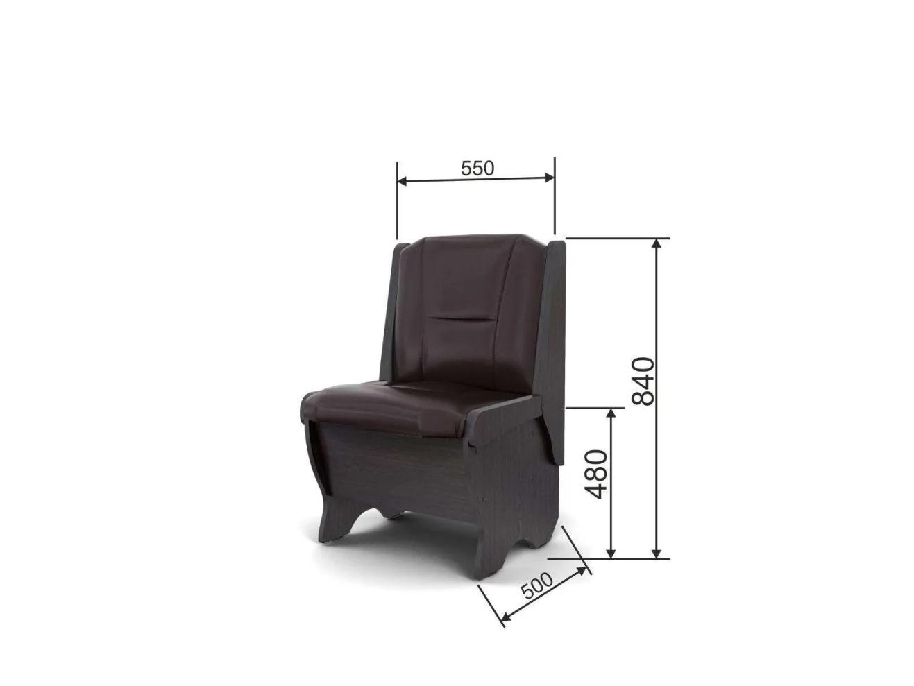 Скамья Лотос 550 венге/умбер арт. 837411