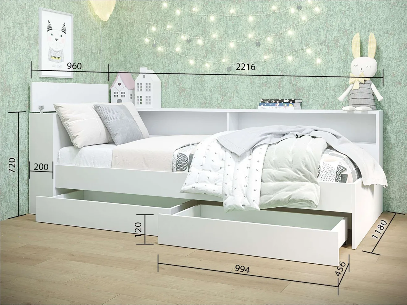 Кровать Ксения (90х200) арт. 5513300170003