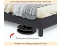 Мягкая кровать Bali 1600 шоколад c ортопедическим основанием