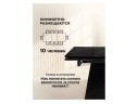 Хорсборо 140(200)х80х79 обсидиан / черный Стол стеклянный