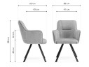 Elis gray / dark gray / black Стул на металлокаркасе