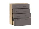 Спальня Ливорно 5 дуб бунратти / софт графит арт. 850579