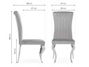 Lund dark grey / steel Стул на металлокаркасе