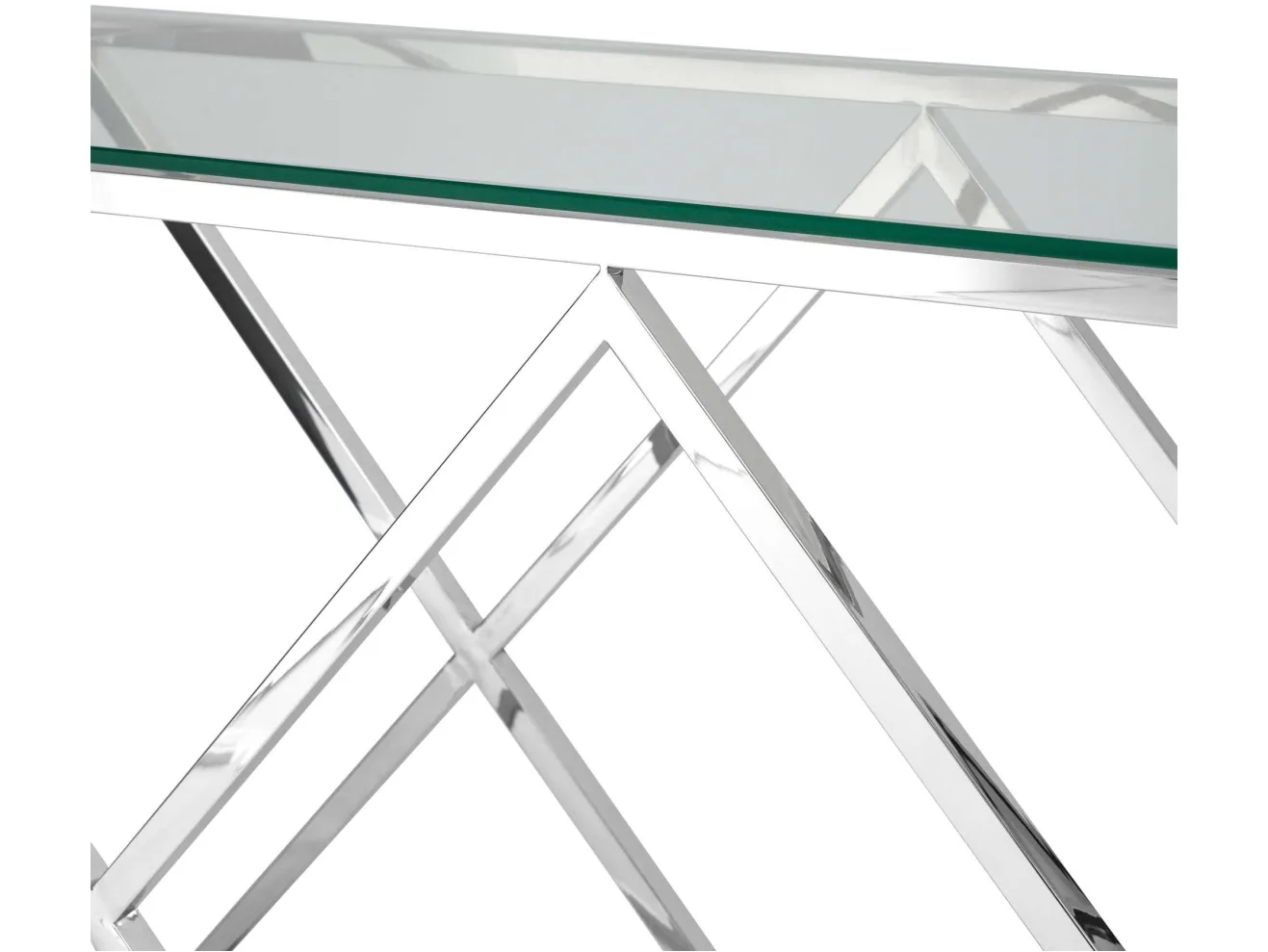 Консоль Stool Group ИНСИГНИЯ 120х40 Прозрачное стекло/Сталь серебро арт. 1598827